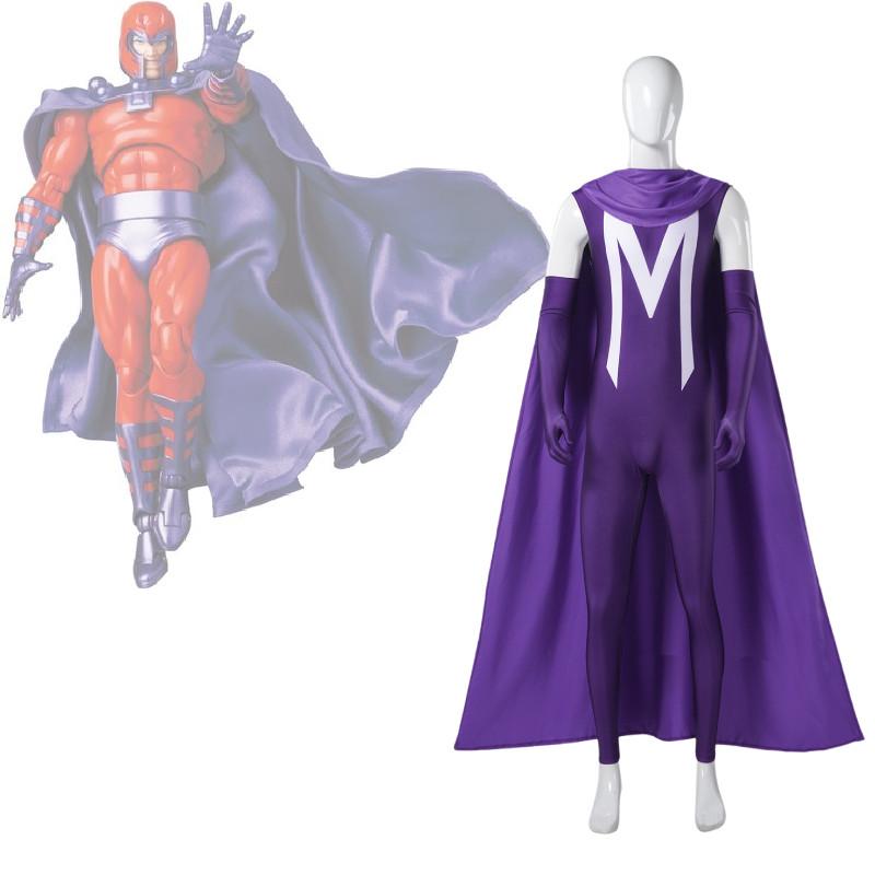 Premium Unisex Cosplay Bodysuit für Halloween Magneto Inspiriertes Superhelden Performance Kostüm