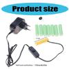 AC-DC Power Supply Adapter Kit with USB Charger Replace 2-8pcs AA Batteries