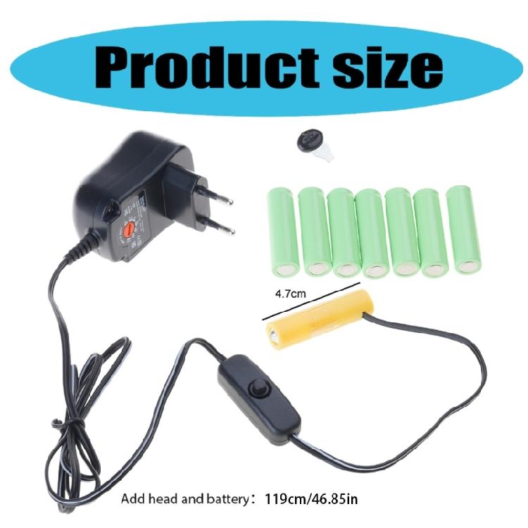 AC-DC Power Supply Adapter Kit with USB Charger Replace 2-8pcs AA Batteries
