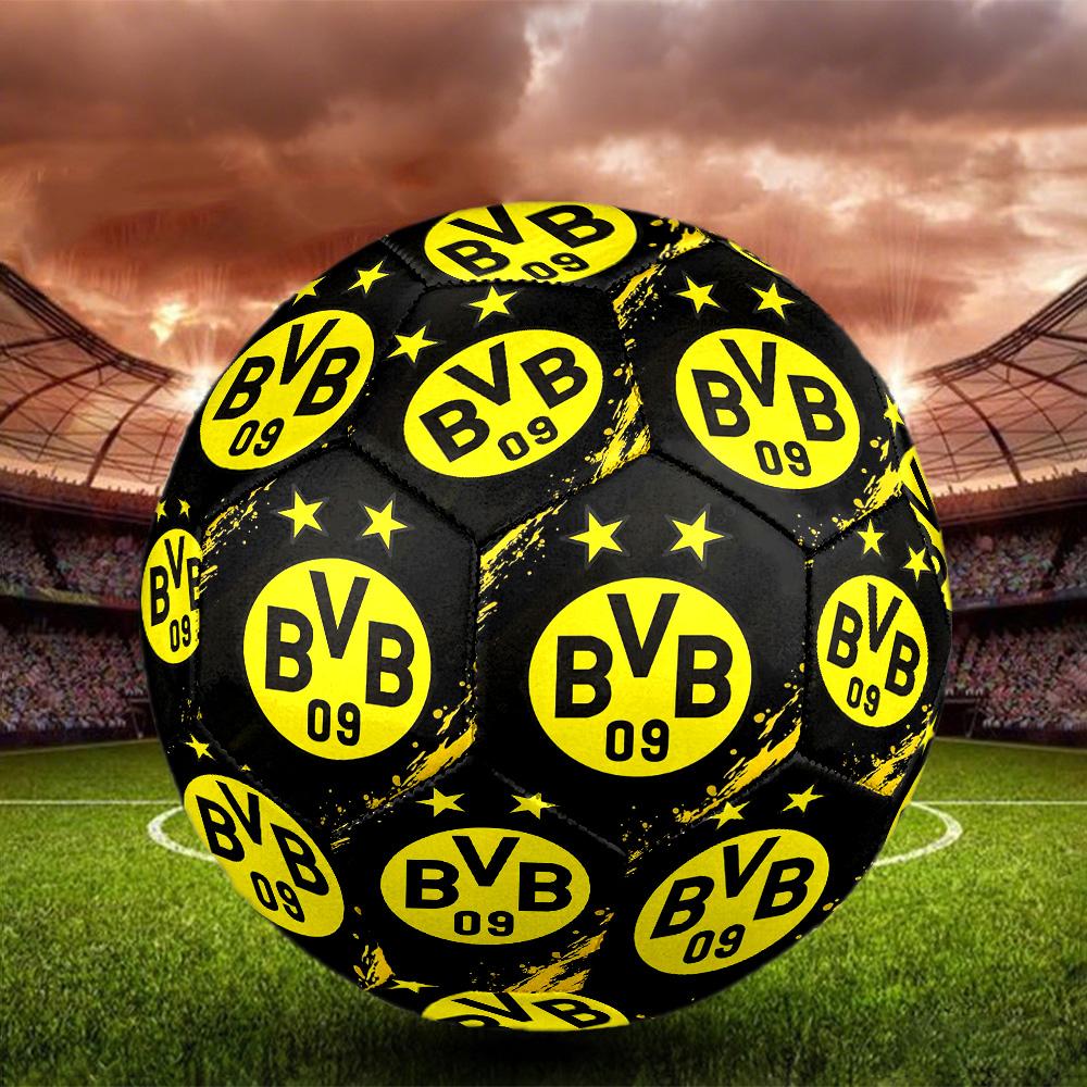 Borussia Dortmund Print Size 5 Soccer Ball, Standard Match Football for Sports Game and Team Practice, Ideal Gift for Soccer Fans