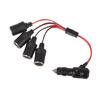 Car Splitter Cable with Switches 240W Power Output for 12V-24V Car Fan Etc