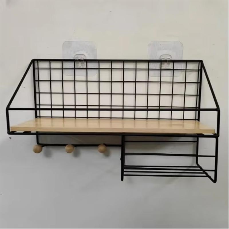 1Pc Bathroom Storage Rack Household Bathroom Wall Mounted Storage And Tidying Washbasin Large Size Non Perforated Storage Rack