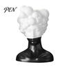 Niche Decorative Crafts Modern Abstract Bust Statue, Man Portrait Sculpture, Minimalist Black And Unique Curly Hair Statue White Art Ornament for Home