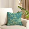 Bohemia Green Cushion Cover Reversible Plush Pillow Cover Soft Fluffy Home Decor for Sofa Bedroom