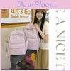 Cotton Casual Student Backpack With Grid Pattern For High School Or College Students