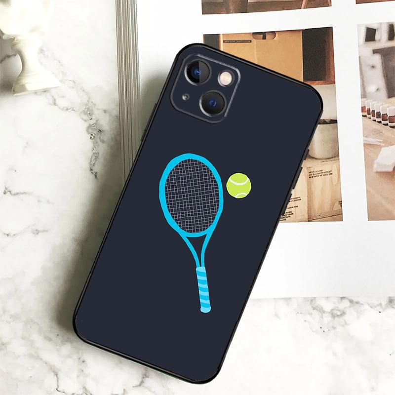 Tennis Racket Tennis Ball Case For iPhone 11 12 13 14 15 16 Pro Max Plus 12 13 Mini X XR XS Max 7 8 Cover Coque