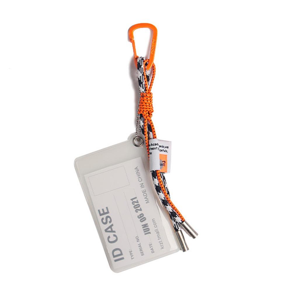 PVC Material ID Card Strap Transparent Credential Holder Card Holder Lanyard  Name Credit