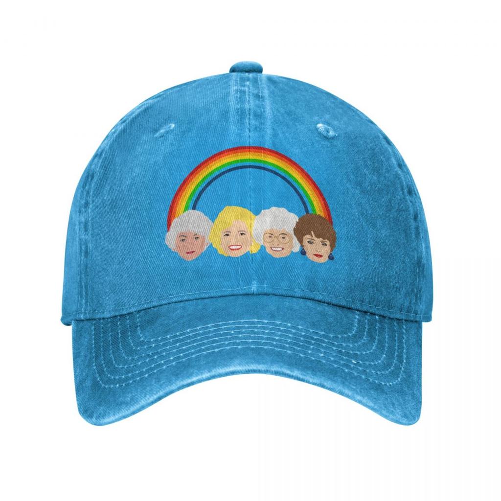 Goldene Mädchen LGBT Pride Baseballkappe Distressed Washed Snapback Hut 80er Jahre Freund Outdoor Alle Jahreszeiten Reisen Verstellbare Passform Kappe Hut