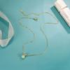 Single Diamond Hetian Jade Necklace for Women's New Light Luxury Niche Design Sense High-quality Versatile Collarbone Chain