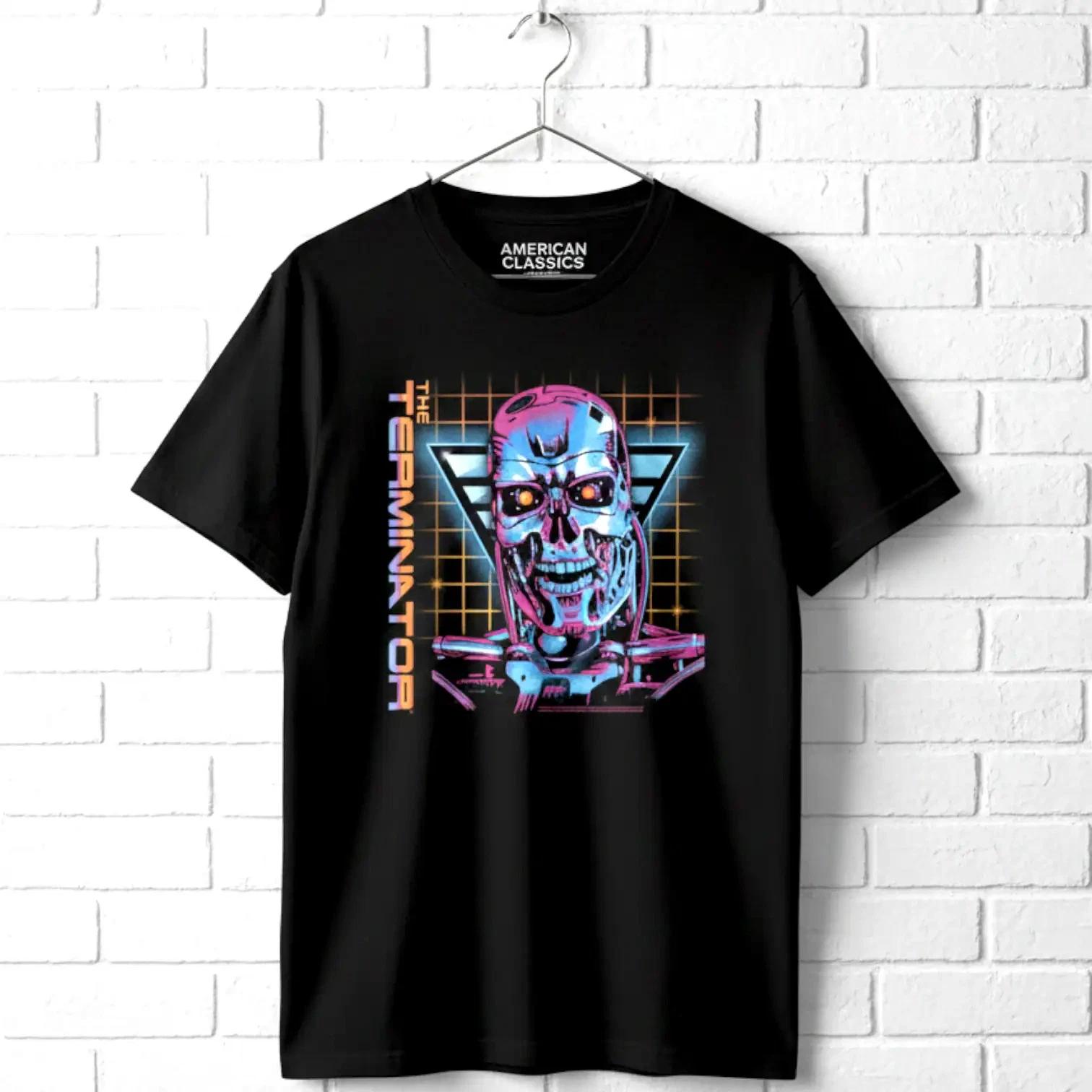 Terminator Retro 80 s Cyborg Men s T Shirt L