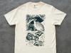 Linocut Badger Shirt, Comfort Colors Woodland Animal Tee, Vintage Woodcut Wildlife Gift for Nature Lovers