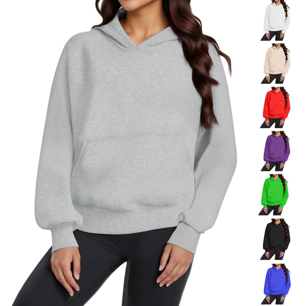Women's Hoodies Fashion Oversized Hooded Fleece Sweatshirt Casual Long Sleeve Pullover Winter Clothing