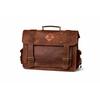 Handmade Full Grain Leather Messenger Bag by Parrys Leather World, Vintage Laptop Briefcase for Work
