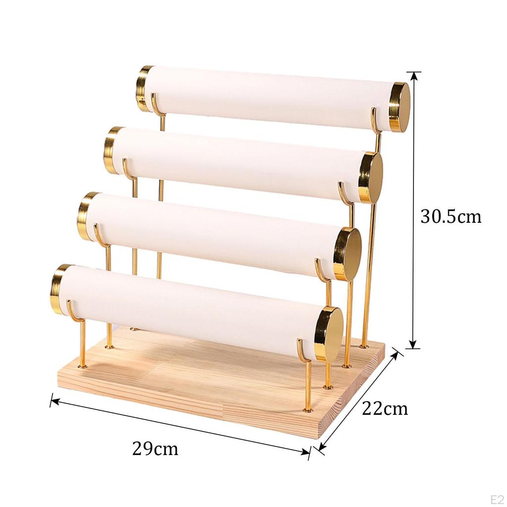 Suport de afișare cu 4 niveluri pentru brățări și organizarea bijuteriilor