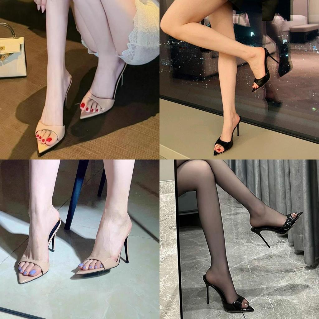 Summer High Heel Sandals For Women With Pu Upper And Rubber Sole For Office And Casual Wear