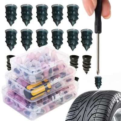 Universal Puncture Screw Puncture Kit Car Patch Puncture Repair Rubber Metal Tool Accessories Vacuum Tire Repair Nail Car Tire