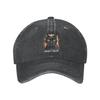 Black Cat Portrait Washed Baseball Cap Unisex Cotton Adjustable Outdoor Trucker Hat