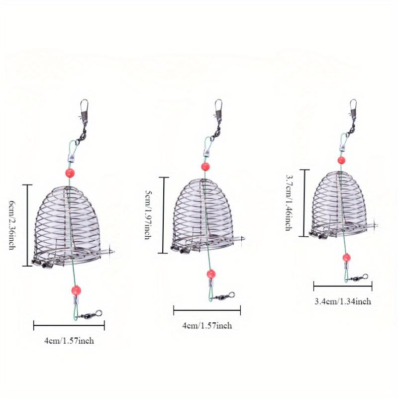 

2 шт. Металлическая ловушка из нержавеющей стали, кормушка для рыболовной приманки, клетка для приманки S