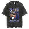 T-shirt Stampata Mustang Roy Anime Fullmetal Alchemist Uomo Donna Estate Larga Grafica T-shirt in Cotone Lavato