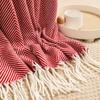 Coperta Multiuso Divano Estiva Fresca Coperta per Condizionatore Morbida Coperta Tessuta per Divano Asciugamano per Fondo Letto Sciarpa Coperta per Riposo in Ufficio
