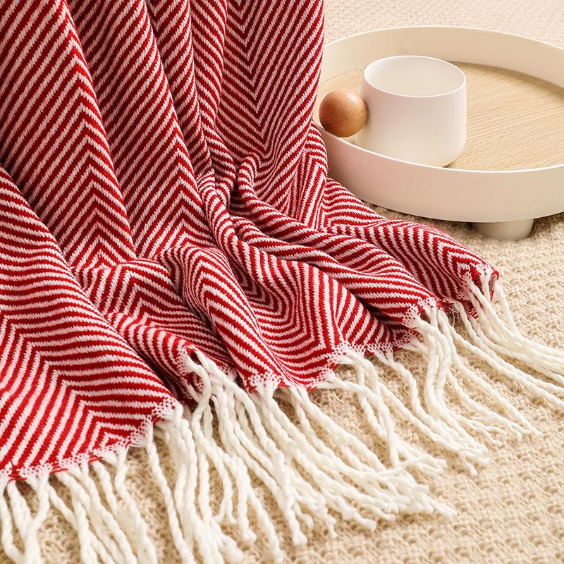 Coperta Multiuso Divano Estiva Fresca Coperta per Condizionatore Morbida Coperta Tessuta per Divano Asciugamano per Fondo Letto Sciarpa Coperta per Riposo in Ufficio