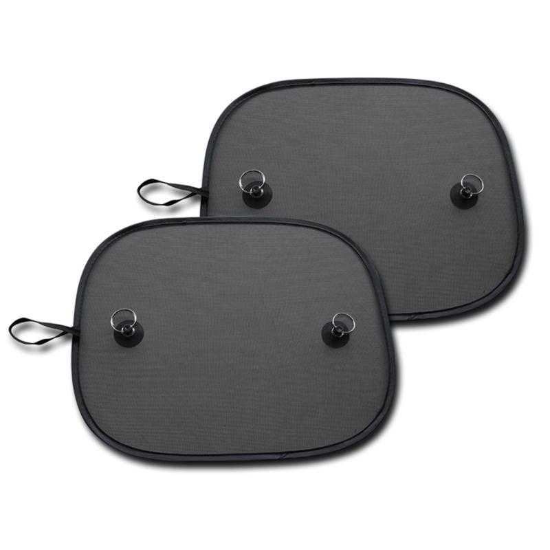 

Suction Cup Vehicle Window Curtains Easy Installation No Tool Needed UV Protection Privacy Shade for Trunk Travel Supply 44X36cm