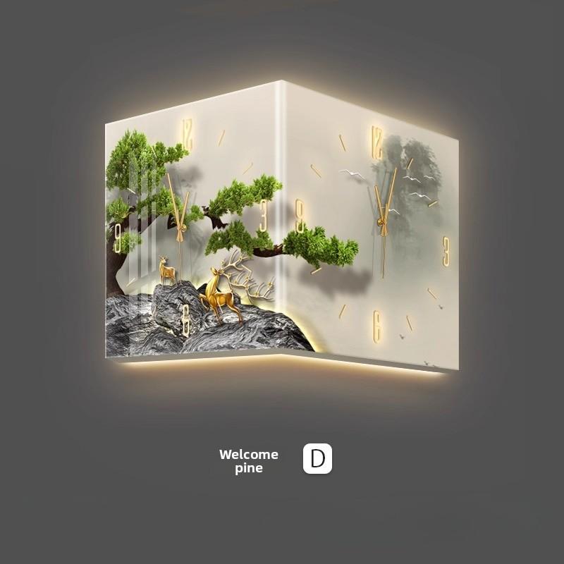 Modern Double Sided Corner Wall Clock