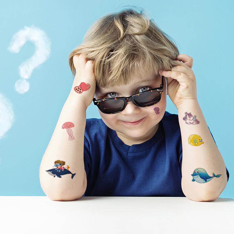 Trendy Unisex Sticker Toy Tattoo Sticker Little Fresh Arm Cute Watch 10Pcs set Waterproof Children's Set Face INS Cartoon