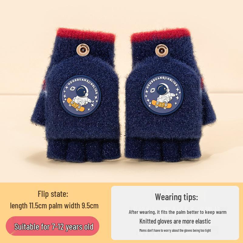 Gemütliche Cartoon-Krokodil-Fäustlinge für Kinder