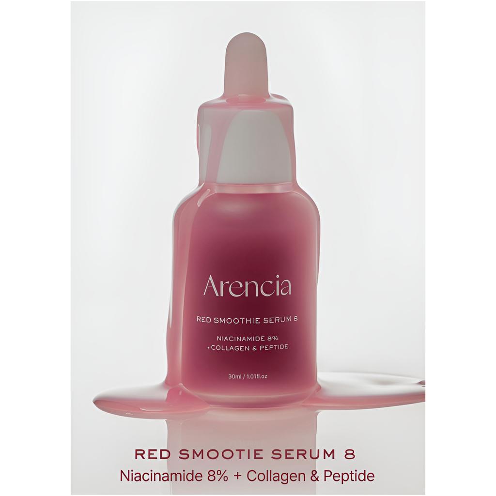 Arencia Red Smoothie Serum 8 (30ml) | Premium Red Fruit Extract Complex for Intensive Blemish Care & Natural Rosy Glow