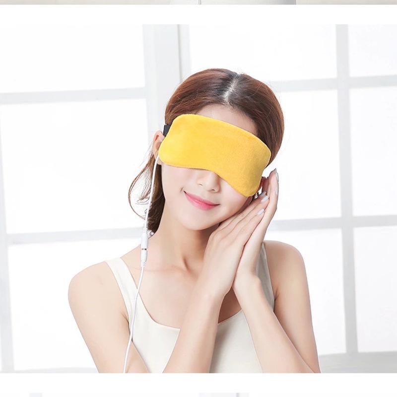 USB Rechargeable Silk Heating Eye Mask for Sleep and Eye Fatigue Relief