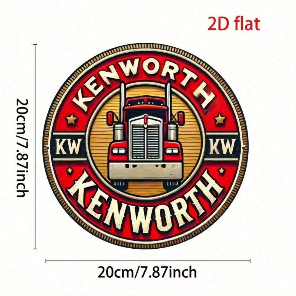 Vintage Kenworth Truck Metal Sign 8x8 Inch Wall Art Decor