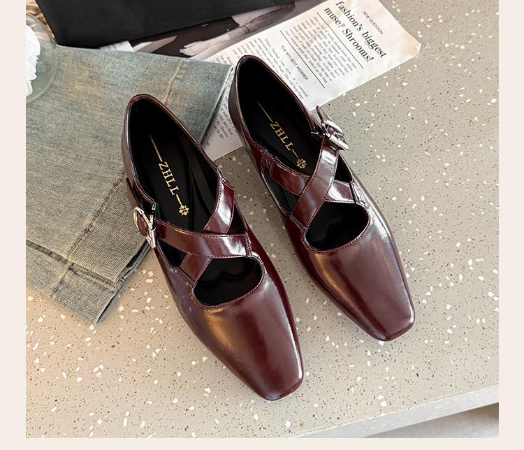 Women's Retro French Soft Sole Slip-On Mary Jane Shoes 520-3
