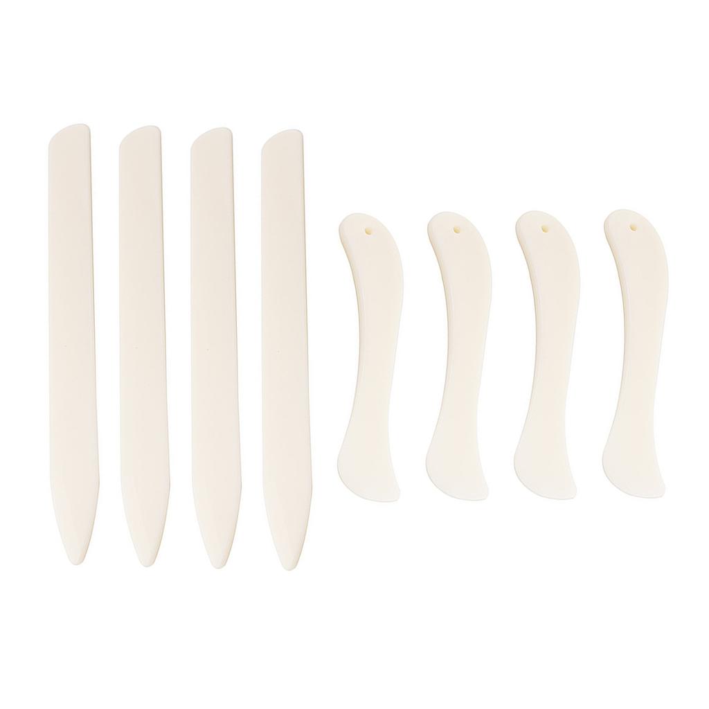 8Pcs Leather Creaser Sewing Plastic Bone Folder Paper Folding Tool Leathercraft Creasing Tool for Quilting Bookbinding