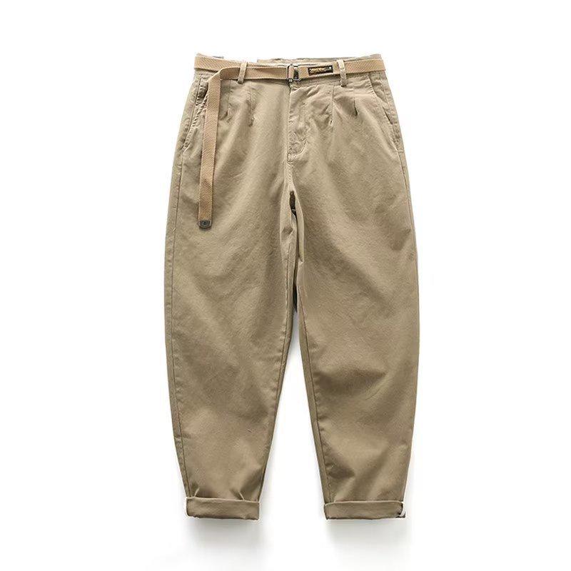 Men's Japanese Casual Stretch Cotton Wide-Leg Overalls - Spring/Autumn Trend