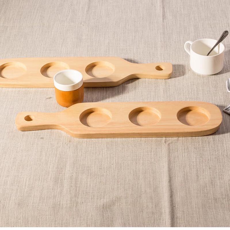 Wooden Wine Glass Carrying Tray with Handle