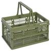 [CAPTAIN STAG] Folding Container Basket, Handy Folding Container with Handle, Large Size, 450mm (W) X 315mm (D) X 255mm (H), 65mm (H) When Stored, 26L