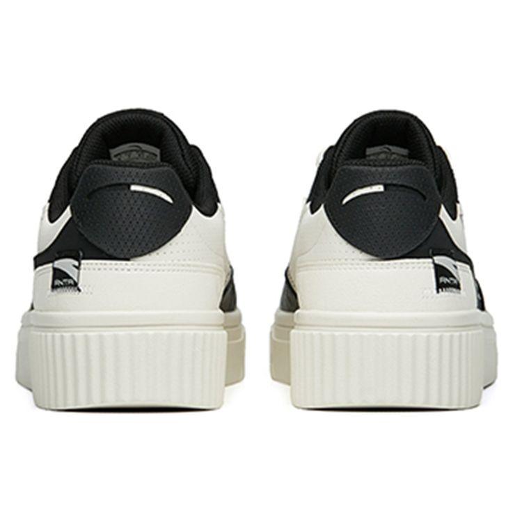 Anta Lifestyle Series Classic Casual Low-Top Skate Shoes Men Sneakers White Black 112238062-2