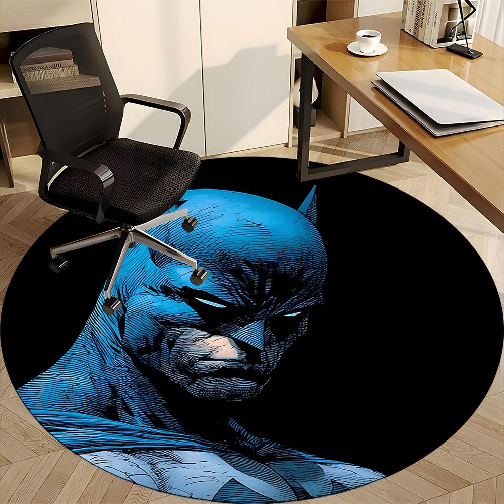 1pz Tappeto Rotondo Ufficio Batman, Sotto Sedie da Ufficio Camera da Letto Soggiorno Arredamento Casa, Decorazione Stanza, Disponibile in Varie Misure