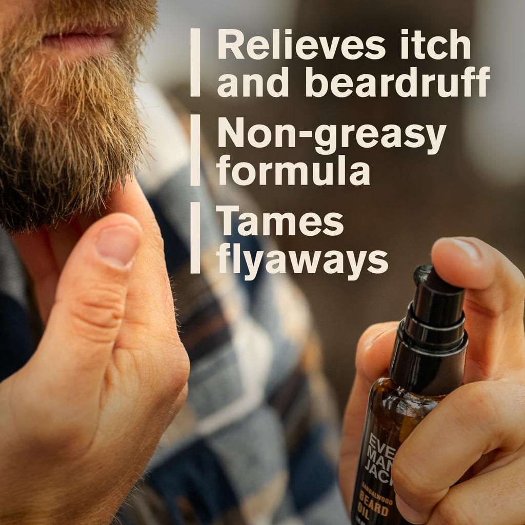 Every Man Jack Beard Oil   Moisturize   Soften Your Beard   Light Aged Bourbon Scent  1oz