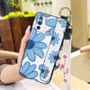 Waterproof Ring Phone Case For MOTO G31 With Fingerprint/XT2173-1 Dirt-resistant Wrist Strap Flower Lanyard Protective
