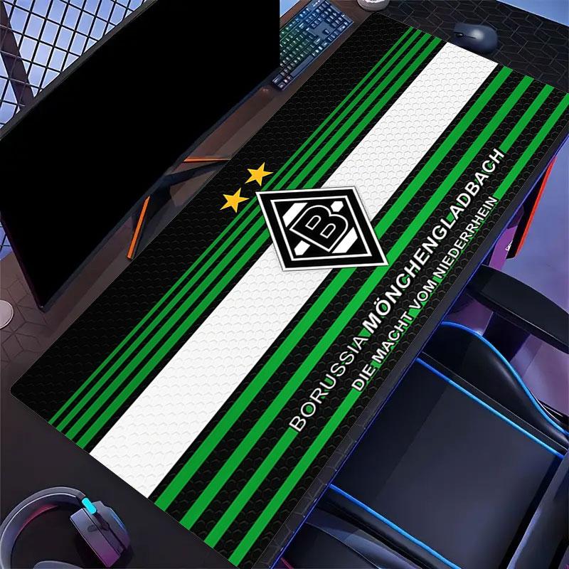 Gladbach FC Mauspads, Große Gaming-Schreibtischmatte, Rutschfestes XXL-Mauspad für Laptop & Tablet, Mini-PC-Spielmatte mit Genähten Kanten