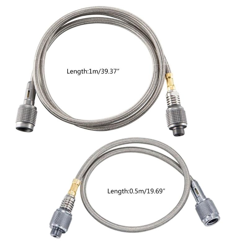 Barbecue Stove Gas Tank Accessories Connecting Pipe Propane Threaded Extension Tube Alloy High Pressure Hose Connector
