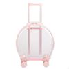 Cage de transport transparente pour animaux de compagnie avec roues, transparente, roulante, construction robuste, bagage pour chats, petits animaux