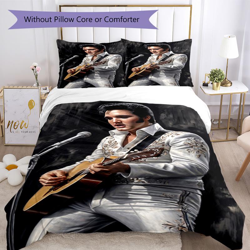 Elvis Presley Quilt Cover Set Design For Playroom Soft Fabric Perfect Gift For Friends Family