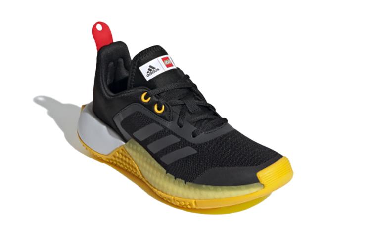 LEGO x Adidas Sport J Antiscivolo Ammortizzazione Resistente all'Abrasione Traspirante Basse Scarpe da Corsa per Bambini Nero Giallo FX2863