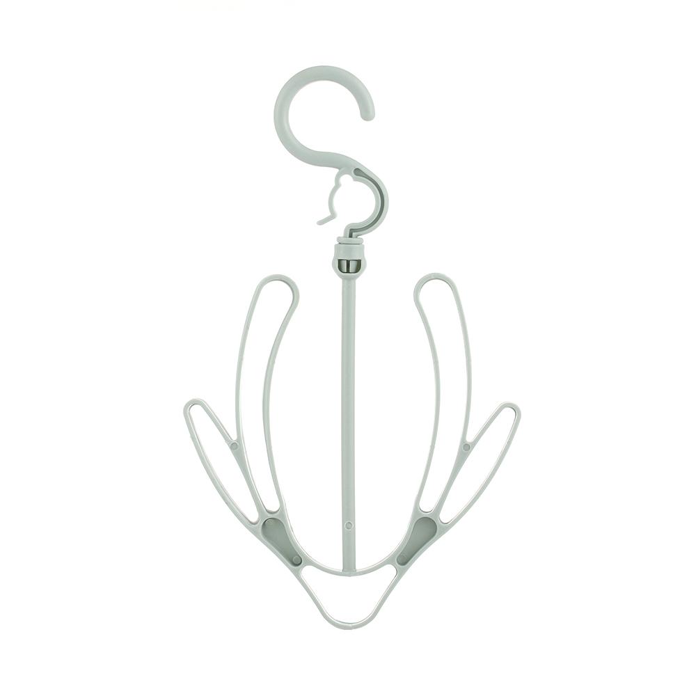 Rotatable Clothes Plastic Storage Shelf Shoe Racks 2 Hooks Drying Hanger