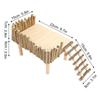 Hamster Climbing Platform Wooden Small Pet Activity Playground with Fence Easy Installation for Sugar Glider Golden Bear