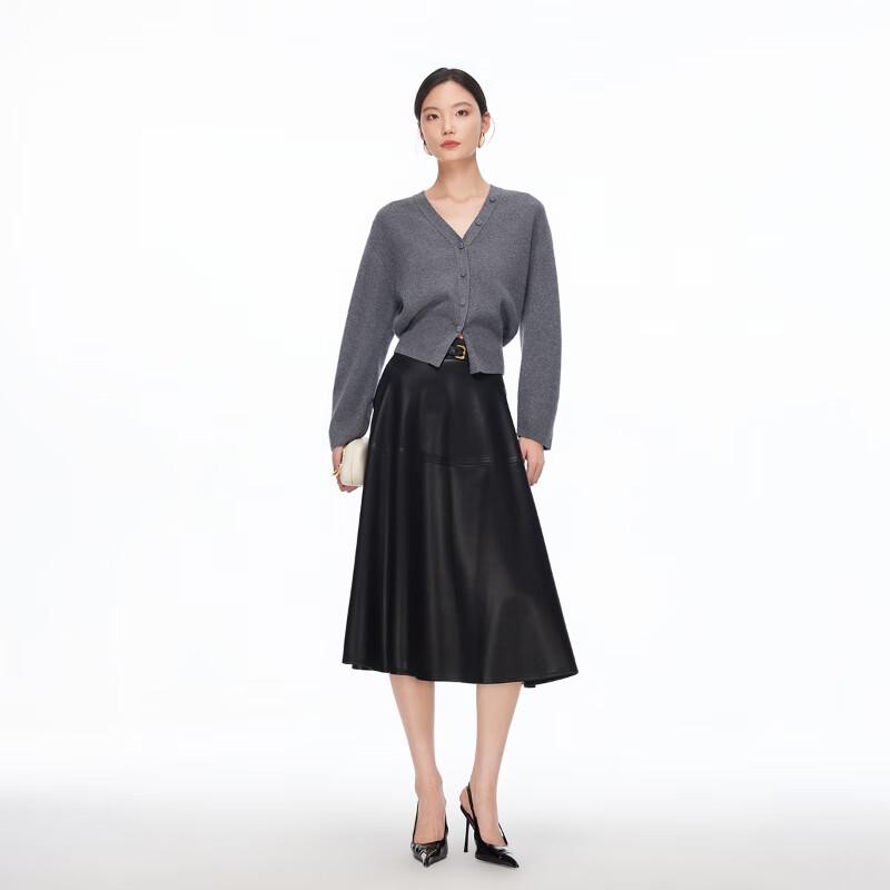 VEROMODA 2026 Spring V-Neck Lamb Wool Cashmere Blend Cardigan