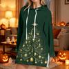 Women's Casual Long Sleeve Christmas Print Hoodie for Winter Holiday